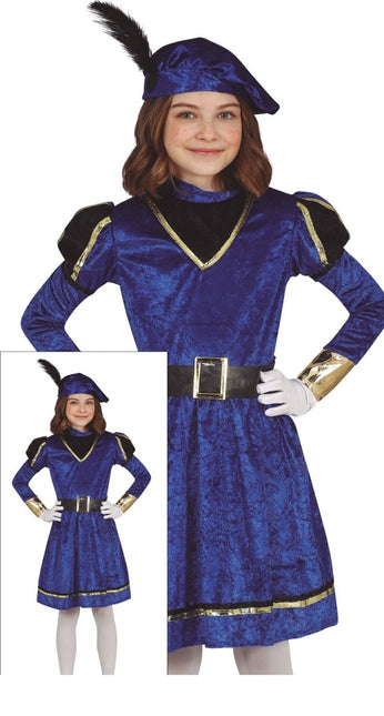 Pietenpak Jurk Kind Blauw/Goud van Fiestas Guirca koop je bij Partywinkel