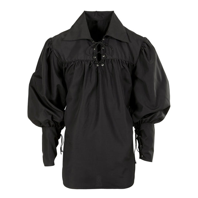 Piraat Blouse Zwart Heren van Widmann koop je bij Partywinkel