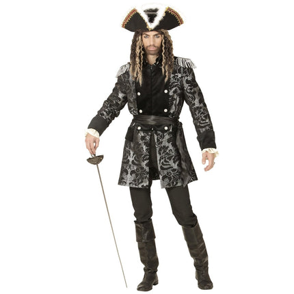 Piraat Jas Zwart Zilver Heren van Widmann koop je bij Partywinkel