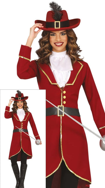 Piraat Kostuum Bordeaux Rood Dames van Fiestas Guirca koop je bij Partywinkel