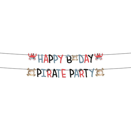 Piraat Letterslinger Happy Birthday 1,5m van Folat koop je bij Partywinkel