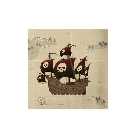 Piraat Servetten 16st van Paper Dreams koop je bij Partywinkel