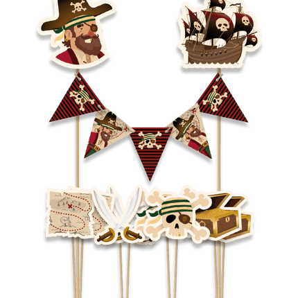 Piraat Taarttopper 30cm van Paper Dreams koop je bij Partywinkel