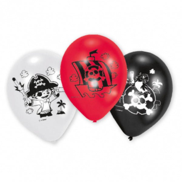Piraten Ballonnen 23cm 6st van Riethmueller koop je bij Partywinkel