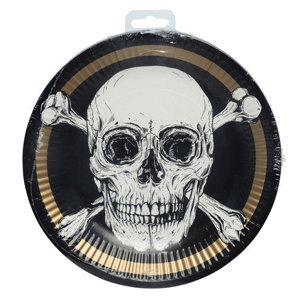 Piraten Borden Papier 23cm 10st van Boland koop je bij Partywinkel