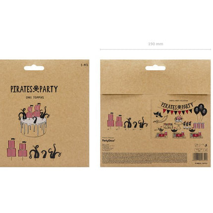 Piraten Caketopper 21cm 5st van Partydeco koop je bij Partywinkel