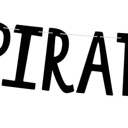 Piraten Slinger Pirates Party Zwart 1m van Partydeco koop je bij Partywinkel