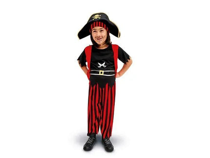 Piratenpak Zwart Rood Kind 4 delig van Partydeco koop je bij Partywinkel