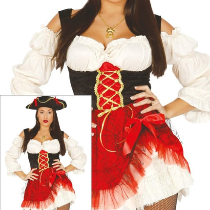 Piratenpak Dames Rood van Fiestas Guirca koop je bij Partywinkel
