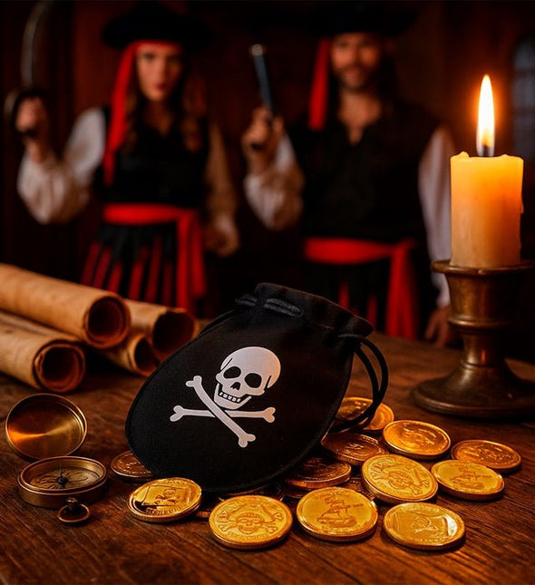 Piratentasje Met 12 Gouden Munten van Widmann koop je bij Partywinkel
