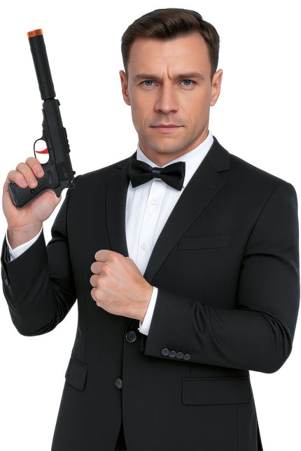 Pistool met geluiddemper 29 cm van Fiestas Guirca koop je bij Partywinkel