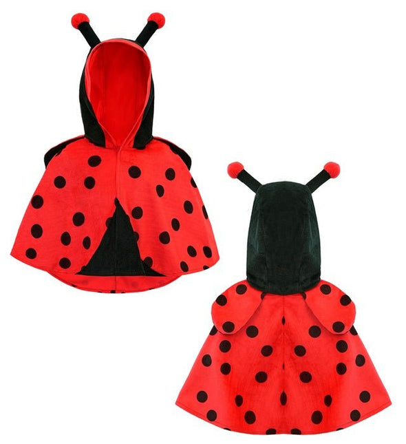 Pluche Poncho Met Muts Lieveheersbeestje van Widmann koop je bij Partywinkel