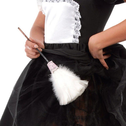 Plumeau Witte Veren 35cm van Fiestas Guirca koop je bij Partywinkel