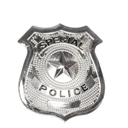 Politie Badge Zilver van Wilbers & Wilbers koop je bij Partywinkel