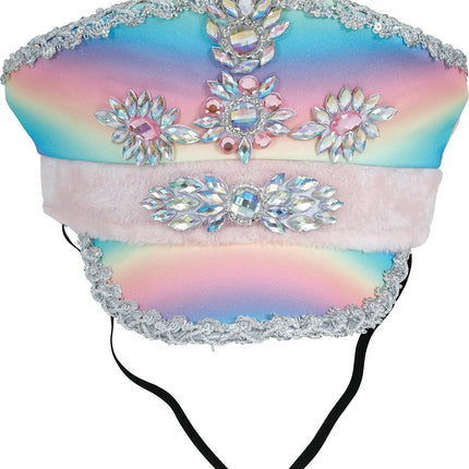 Police multicolor hat with pink ribbon, adult van Fiestas Guirca koop je bij Partywinkel