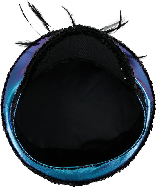Police purple hat with feathers, adult van Fiestas Guirca koop je bij Partywinkel