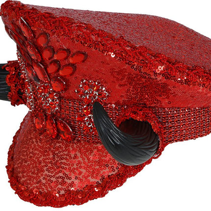 Police red hat with horns, adult van Fiestas Guirca koop je bij Partywinkel