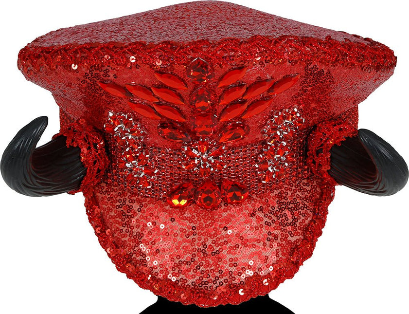 Police red hat with horns, adult van Fiestas Guirca koop je bij Partywinkel