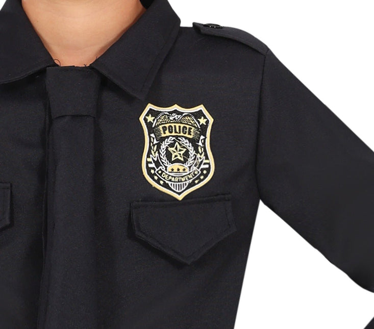 Politie Kostuum Zwart Jongen van Fiestas Guirca koop je bij Partywinkel
