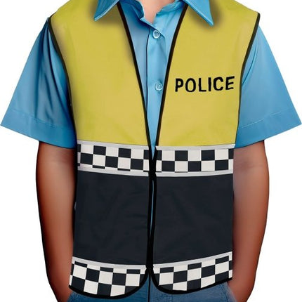 Politie Vest Geel Zwart Kind van Fiestas Guirca koop je bij Partywinkel