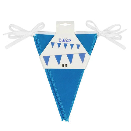 Polyester vlaggenlijn blauw (26 x 18 cm)(6 m) van Boland koop je bij Partywinkel