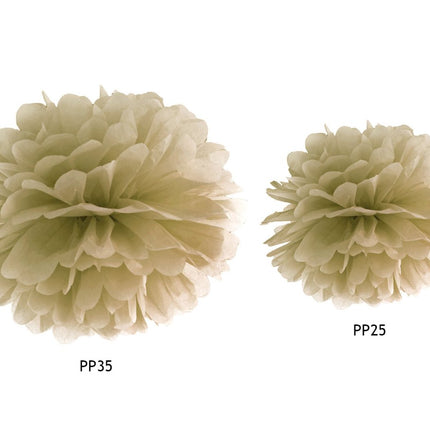 Pompon Goud 25cm van Partydeco koop je bij Partywinkel