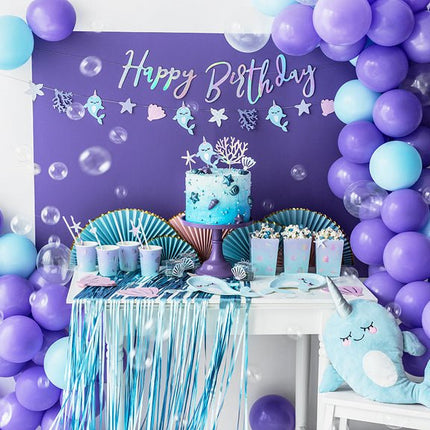 Popcorn Bakjes Zeemeermin 12,5cm 6st van Partydeco koop je bij Partywinkel