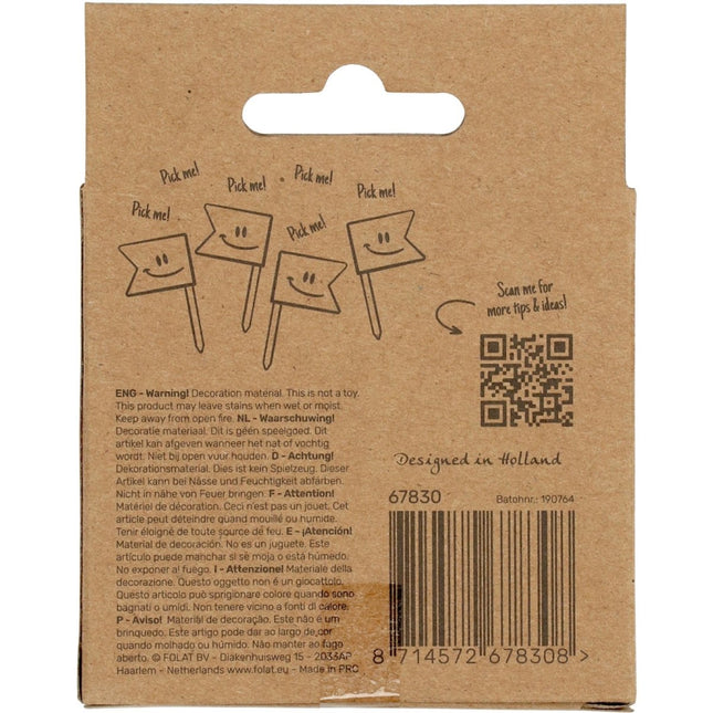 Prikkers 30 Jaar Rose Goud 6,5cm 36st van Folat koop je bij Partywinkel