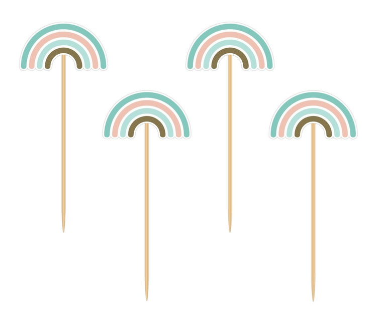 Prikkers Regenboog 4cm 8st van Haza Witbaard koop je bij Partywinkel