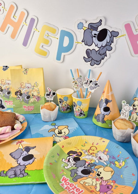 Prikkers Woezel & Pip 12cm 12st van Haza Witbaard koop je bij Partywinkel