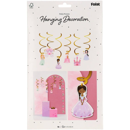 Prinsessen Hangdecoratie 6st van Folat koop je bij Partywinkel