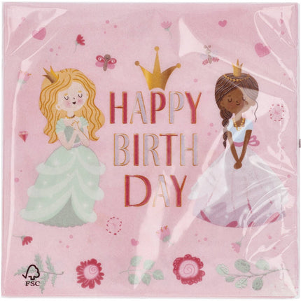 Prinsessen Servetten 250ml 20st van Folat koop je bij Partywinkel