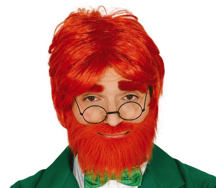 Pruik Baard Rood van Fiestas Guirca koop je bij Partywinkel