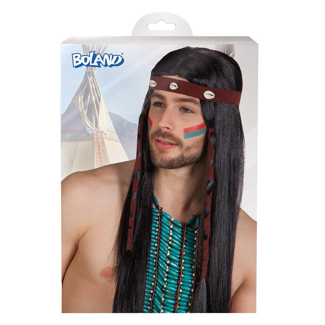 Pruik Indiaan van Boland koop je bij Partywinkel