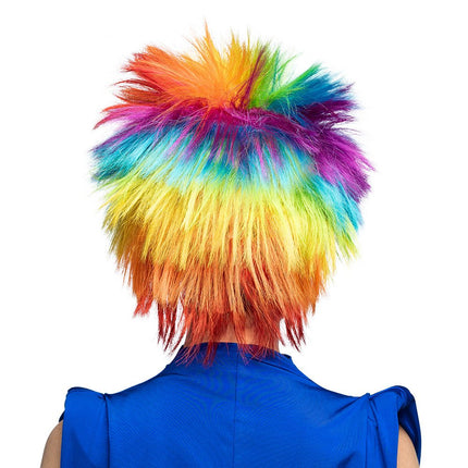 Pruik Punky rainbow van Boland koop je bij Partywinkel