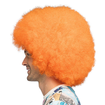 Pruik Sugar neonoranje UV van Boland koop je bij Partywinkel