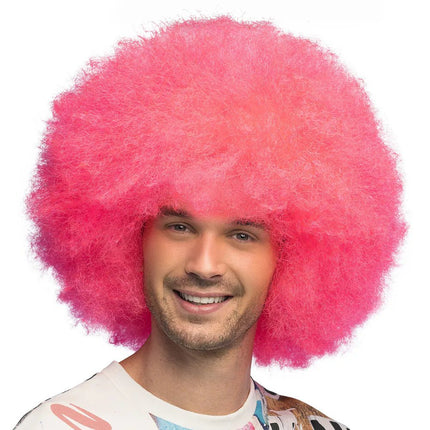 Pruik Sugar neonroze UV van Boland koop je bij Partywinkel