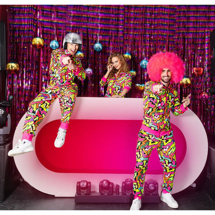 Pruik Sugar neonroze UV van Boland koop je bij Partywinkel
