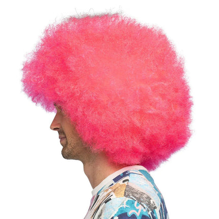 Pruik Sugar neonroze UV van Boland koop je bij Partywinkel