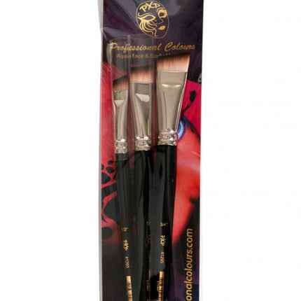 PXP Penselenset Kortharig Schuin 1/2" , 5/8" , 3/4" van PXP Professional Colours koop je bij Partywinkel