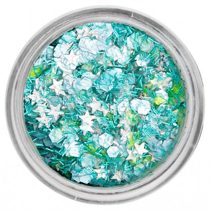 PXP Pressed Chunky Glitter Creme Turquoise Ocean 10ml van PXP Professional Colours koop je bij Partywinkel
