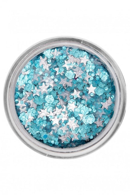 PXP Pressed Chunky Glitters Creme Heavenly Blue 10ml van PXP Professional Colours koop je bij Partywinkel