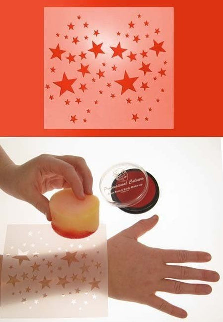 PXP Schmink Sjabloon Face Paint Sterren 12x13cm van PXP Professional Colours koop je bij Partywinkel