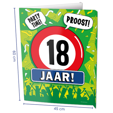 Raambord 18 jaar 60cm van Paper Dreams koop je bij Partywinkel