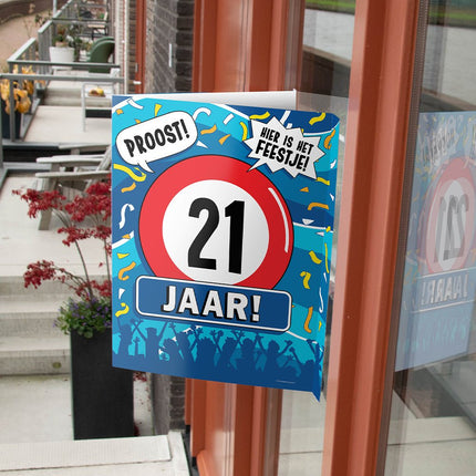 Raambord 21 jaar 60cm van Paper Dreams koop je bij Partywinkel