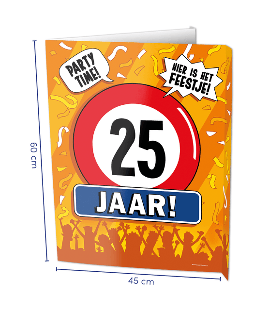 Raambord 25 jaar 60cm van Paper Dreams koop je bij Partywinkel