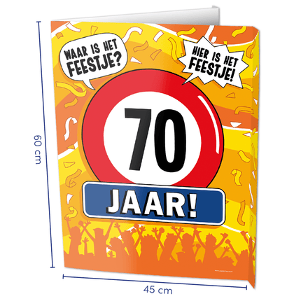 Raambord 70 jaar 60cm van Paper Dreams koop je bij Partywinkel