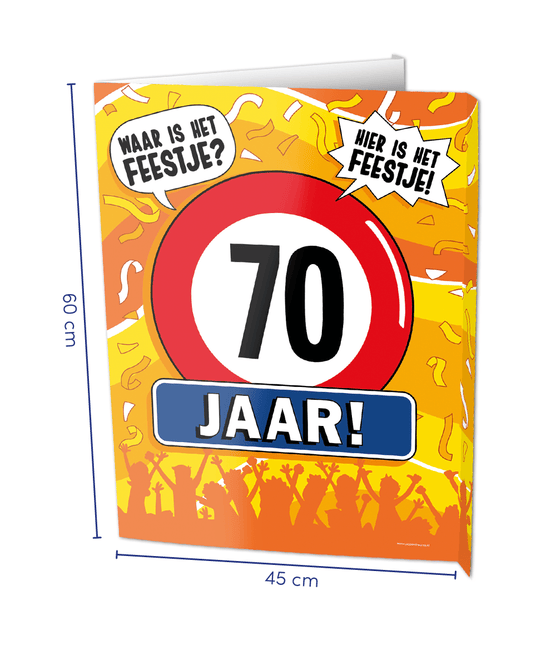 Raambord 70 jaar 60cm van Paper Dreams koop je bij Partywinkel