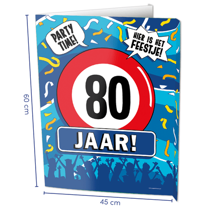 Raambord 80 jaar 60cm van Paper Dreams koop je bij Partywinkel