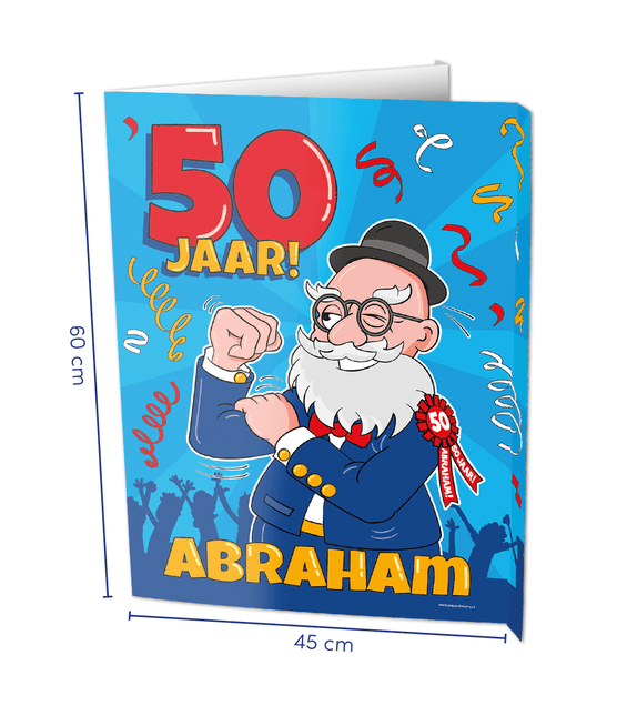 Raambord Abraham 50 jaar 60cm van Paper Dreams koop je bij Partywinkel